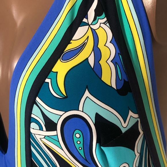 Trina Turk Ipanema Halter Plunge Scoop Swimsuit - Picture 4 of 4